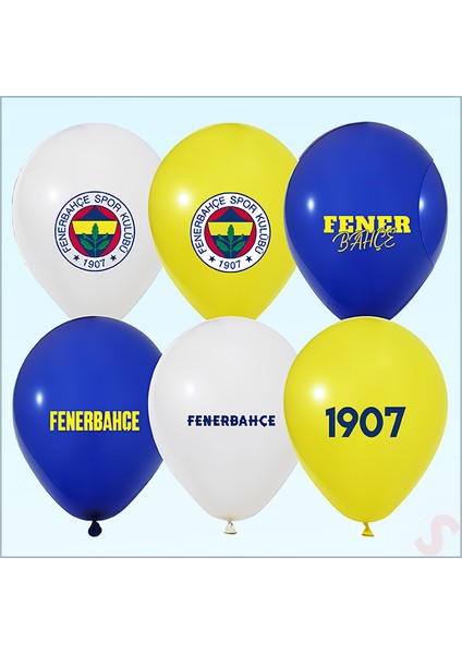 Fenerbahçe Sk Pastel Balon, 30CM x 6 Adet