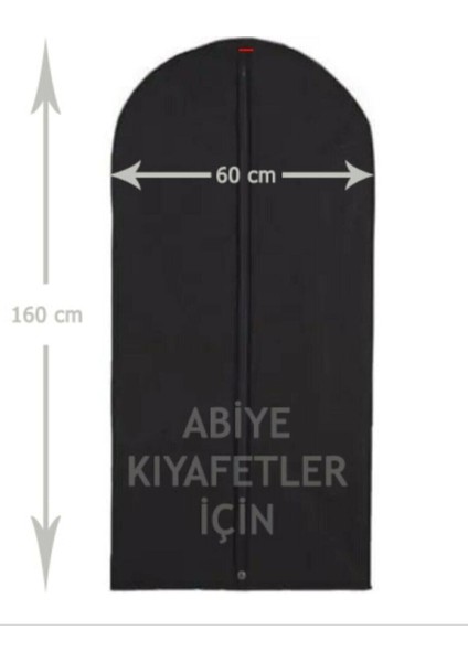 Abiye Elbise Kılıfı Gamboç 60X160 Siyah Tela Nonvoven(Siyah)2 adet