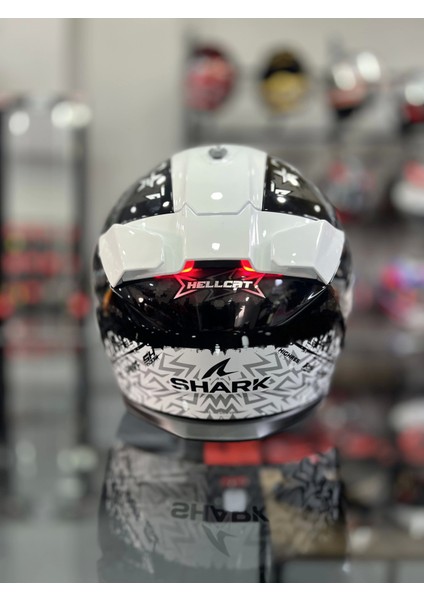 Skwal I3 Hellcat Parlak Siyah Beyaz Şeffaf Vizörlü fiyatları