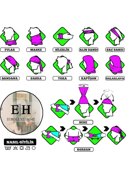 EUROLUXEE Motorcu Boyunlugu Unisex Outdoor Bandana Motosiklet Bandana Boyunluk Baff Kadın Erkek Bandana fiyatları