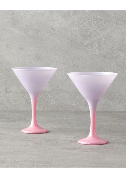 Whitney Cam 2 Parça 2 Kişilik Cup 175 ml Pembe - Lila