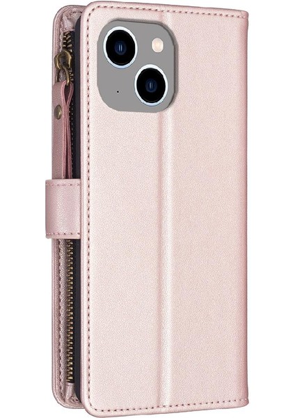 IPhone 14 Için Kılıf Artı Çok Renkli Iş Çoklu Kart Yuvası Cüzdan (Yurt Dışından)