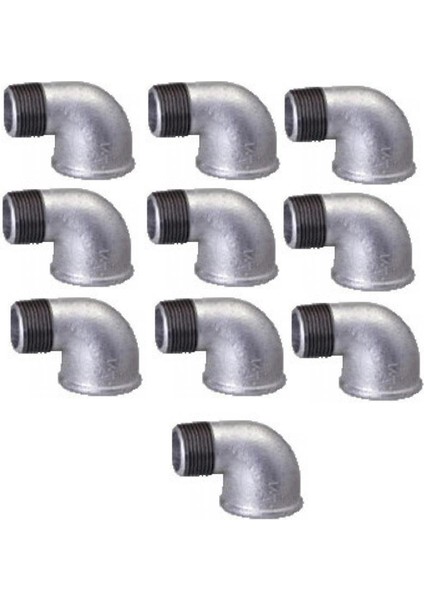 Mech KUY.DİRSEK0DÖKÜM Dişli 3/4 Galv. Paket 10 Lu