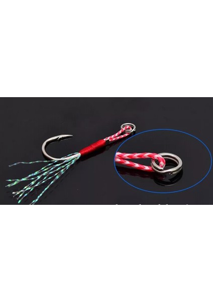 Jig Assist Iğnesi - 3 Adet - Jig Yardımcı Kanca - ( 26 - 40GR Arası Jigler Için )