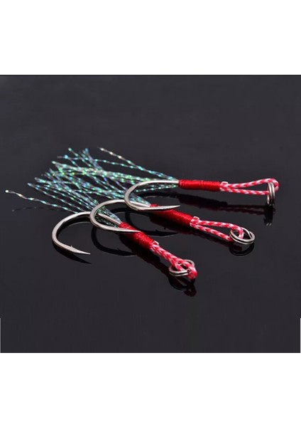 Jig Assist Iğnesi - 3 Adet - Jig Yardımcı Kanca - ( 170 - 200 gr Arası Jigler Için )