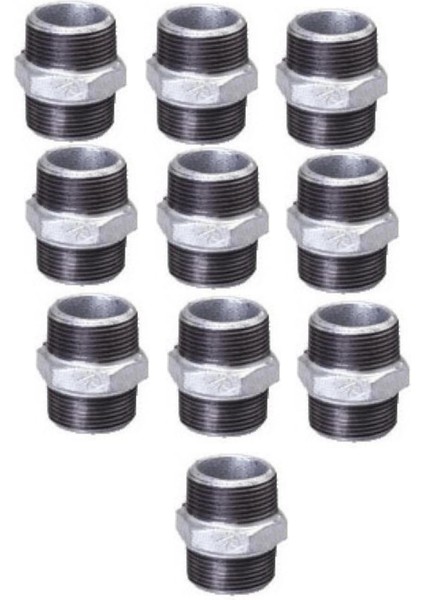 Mech Nipel Döküm Dişli 1/2’’ Galv. Paket 10 Lu