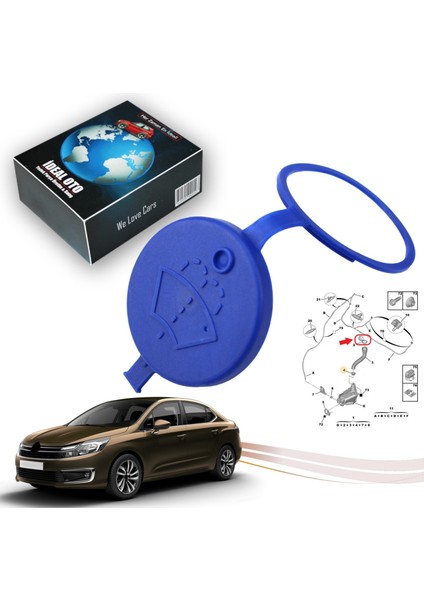 Citroen Için Silecek Su Depo Kapağı 8339855