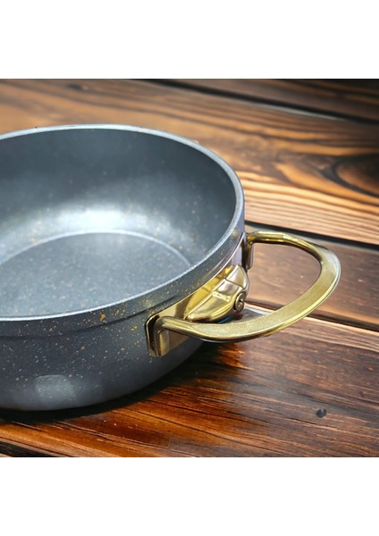 Bio Granit Gold Kulplu Derin Tencere 20 cm fiyatları