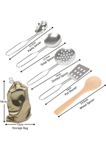 12 Adet Mutfak Seti Saklama Çantası ile Oyna Pretend (Yurt Dışından)