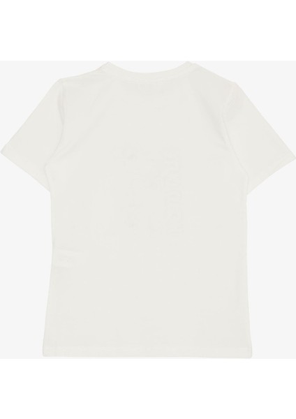 Kız Çocuk Tişört Sevimli Pozlar Veren Kız Baskılı 4-9 Yaş, Ekru fiyatları