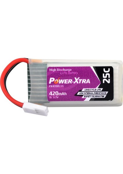 PX420XL1S - 1S1P - 3.7V 420 Mah Li-Polymer Pil -25C