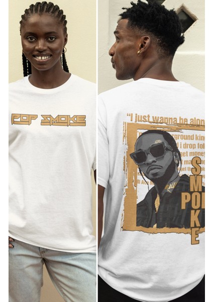 Pop Smoke Sırt Baskılı T-Shirt, Rap Müzik Tişört