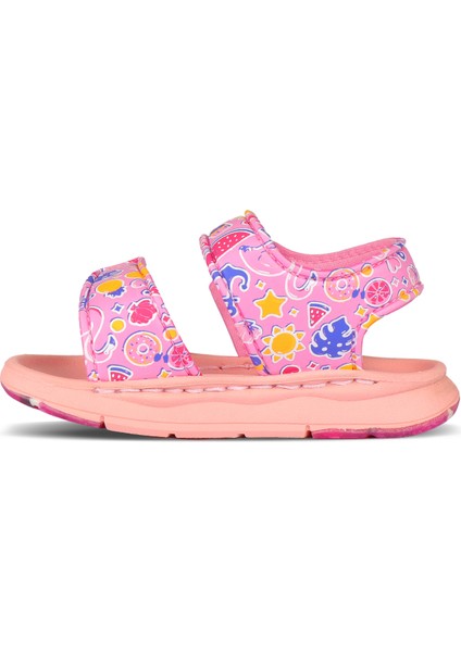 Vital Desenli Kız Bebek Pembe Sandalet
