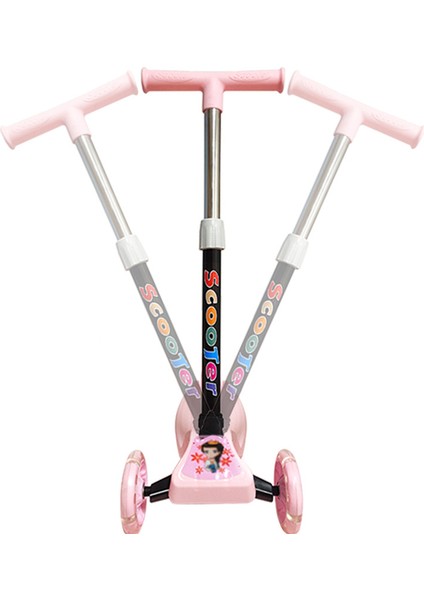 Çocuk Scooter'ı 2-8 Yaşında Üç Tekerlekli Yanıp Sönen Tekerlekli Scooter Katlanır (Yurt Dışından)
