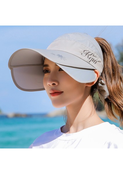 Şapka Kadın Yaz Sivri Şapka Açık Spor Güneş Koruyucu Tenis Şapkası (Yurt Dışından)