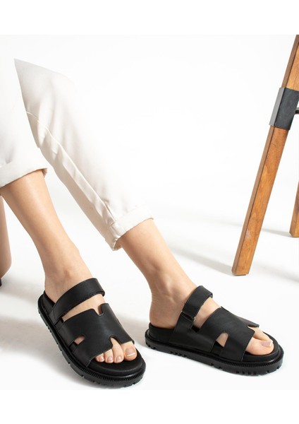 Kadın Cırtlı Sandalet Terlik TS1176