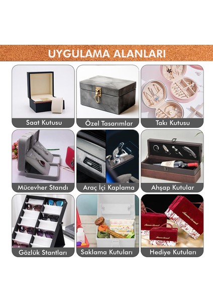 Fixall Adhesive Products Suni Deri Yapışkanlı Alkantara Döşemelik Kumaş  48 cm x 100 cm Renk Seçenekli