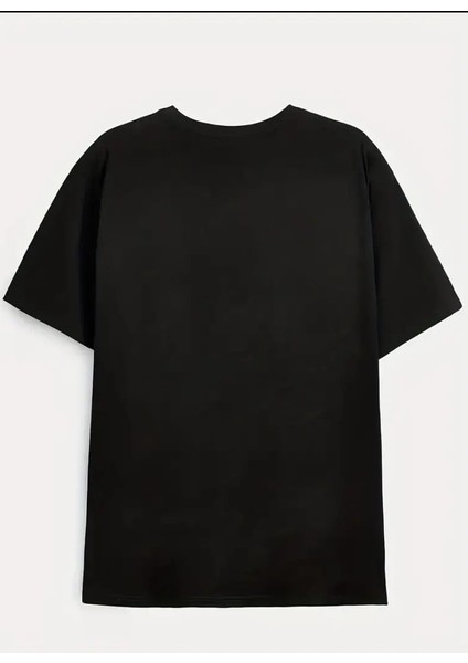 Kadın V Yaka Salaş Çiçek Baskılı Oversize Boyfriend T-Shirt