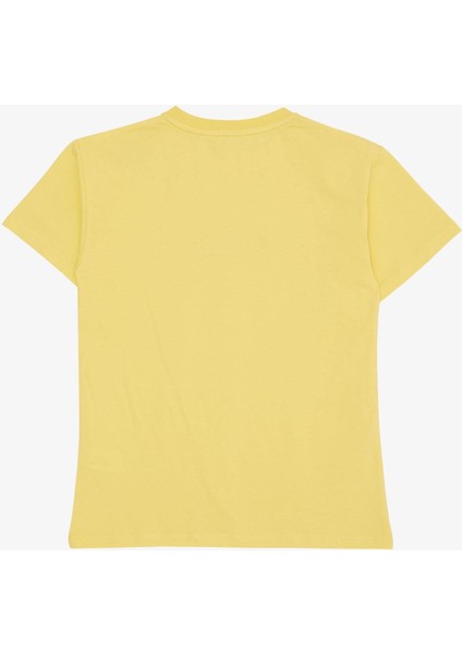 Erkek Çocuk Tişört Armalı Yazı Baskılı 9-14 Yaş, Sarı fiyatları