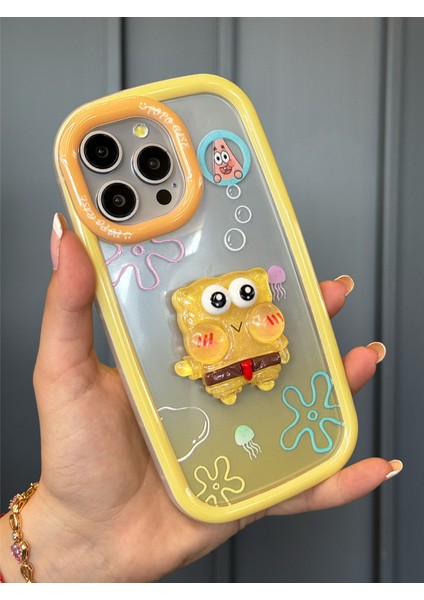 iPhone 15 Pro Max Uyumlu 3 Boyutlu Karakter Desenli Darbe Emici Tam Koruyucu Kılıf