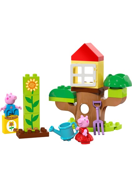 ® DUPLO® Peppa Pig Bahçe ve Ağaç Ev 10431 - 2 Yaş ve Üzeri Çocuklar için Peppa Pig Minifigürü İçeren Eğitici Oyuncak Yapım Seti (20 Parça)