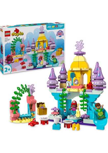 ® DUPLO® | Disney Ariel'in Sihirli Su Altı Sarayı 10435 - 2 Yaş ve Üzeri Küçük Deniz Kızı Seven Çocuklar İçin Eğitici Oyuncak Yapım Seti (116 Parça)