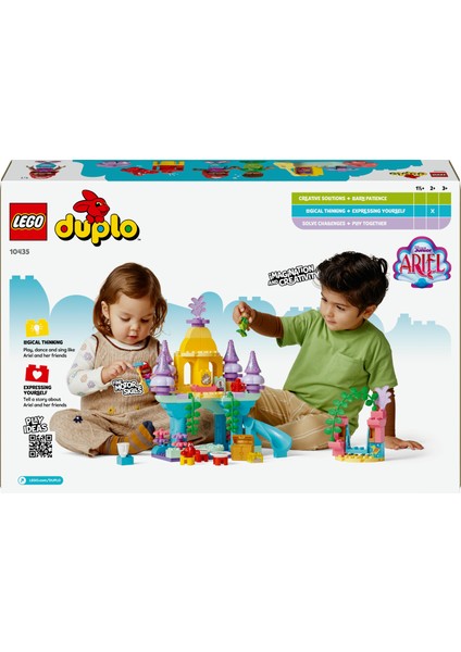 ® DUPLO® | Disney Ariel'in Sihirli Su Altı Sarayı 10435 - 2 Yaş ve Üzeri Küçük Deniz Kızı Seven Çocuklar İçin Eğitici Oyuncak Yapım Seti (116 Parça)