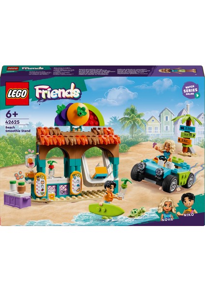 LEGO® Friends Meyveli İçecek Plaj Standı 42625 - 6 Yaş ve Üzeri Çocuklar için Kaplumbağa Figürü İçeren Yaratıcı Oyuncak Yapım Seti (213 Parça)