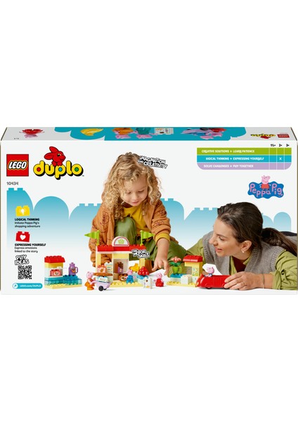 ® DUPLO® Peppa Pig Süpermarket 10434 - 2 Yaş ve Üzeri Çocuklar için Peppa Pig Minifigürü İçeren Eğitici Oyuncak Yapım Seti (70 Parça)