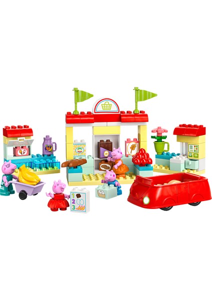 ® DUPLO® Peppa Pig Süpermarket 10434 - 2 Yaş ve Üzeri Çocuklar için Peppa Pig Minifigürü İçeren Eğitici Oyuncak Yapım Seti (70 Parça)