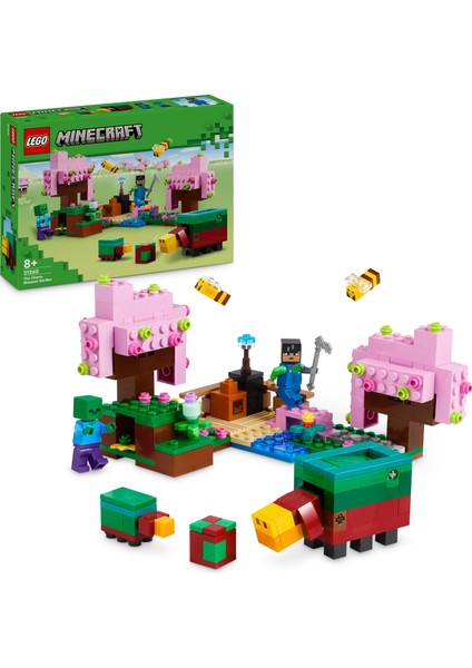 LEGO® Minecraft™ Kiraz Çiçeği Bahçesi 21260 - 8 Yaş ve Üzeri Macera Oyunları Seven Çocuklar İçin Sniffer, Zombi ve Arı İçeren Yaratıcı Oyuncak Yapım Seti (304 Parça)