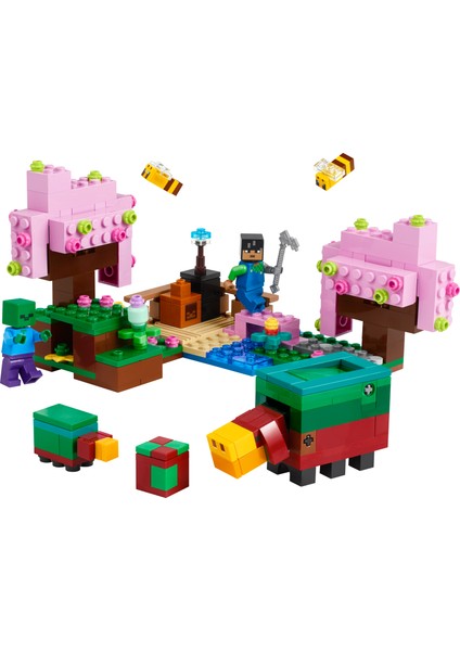 LEGO® Minecraft™ Kiraz Çiçeği Bahçesi 21260 - 8 Yaş ve Üzeri Macera Oyunları Seven Çocuklar İçin Sniffer, Zombi ve Arı İçeren Yaratıcı Oyuncak Yapım Seti (304 Parça)