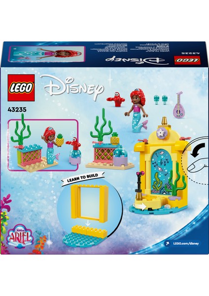 LEGO® | Disney Princess Ariel'in Müzik Sahnesi 43235 - 4 Yaş ve Üzeri Prenses Seven Çocuklar için Yaratıcı Oyuncak Yapım Seti (60 Parça)