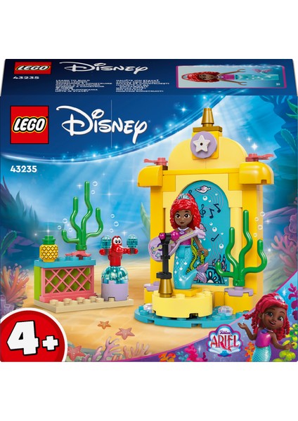 LEGO® | Disney Princess Ariel'in Müzik Sahnesi 43235 - 4 Yaş ve Üzeri Prenses Seven Çocuklar için Yaratıcı Oyuncak Yapım Seti (60 Parça)