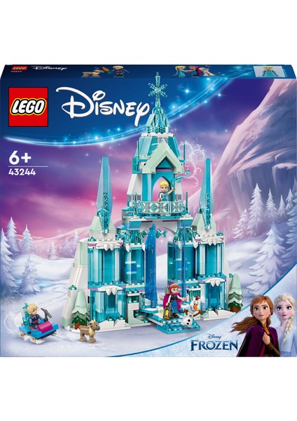 LEGO® ǀ Disney Princess Karlar Ülkesi Elsa’nın Buz Sarayı 43244 – 6 Yaş ve Üzeri Çocuklar ve Hayranlar için Yaratıcı Oyuncak Yapım Seti (630 Parça)