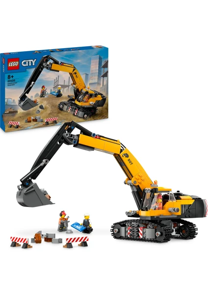 LEGO® City Sarı İnşaat Ekskavatörü 60420 - 8 Yaş ve Üzeri Araçları Seven Çocuklar için Yaratıcı Oyuncak Yapım Seti (633 Parça)