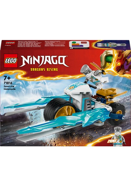 LEGO® NINJAGO® Zane’in Buz Motosikleti 71816 – 7 Yaş ve Üzeri İçin Zane Minifigürü İçeren Yaratıcı Oyuncak Yapım Seti (84 Parça)