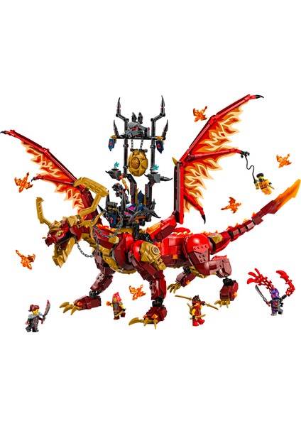 NINJAGO® Hareket Kaynak Ejderhası 71822 # 12 Yaş ve Üzeri İçin 6 Minifigür İçeren Yaratıcı Oyuncak Yapım Seti (1716 Parça)