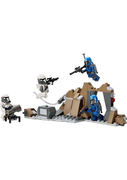 ® Star Wars™: The Mandalorian Mandalore Pususu Savaş Paketi 75373 - 6 Yaş ve Üzeri Çocuklar için 4 Minifigür İçeren Koleksiyonluk Yaratıcı Oyuncak Yapım Seti (109 Parça)