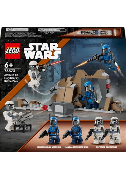 ® Star Wars™: The Mandalorian Mandalore Pususu Savaş Paketi 75373 - 6 Yaş ve Üzeri Çocuklar için 4 Minifigür İçeren Koleksiyonluk Yaratıcı Oyuncak Yapım Seti (109 Parça)