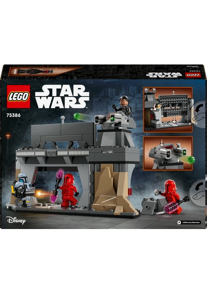 LEGO® Star Wars™: The Mandalorian Paz Vizsla# ve Moff Gideon# Savaşı 75386 - 7 Yaş ve Üzeri Çocuklar için İnşa Edilebilen Koleksiyonluk Yaratıcı Oyuncak Yapım Seti (289 Parça)