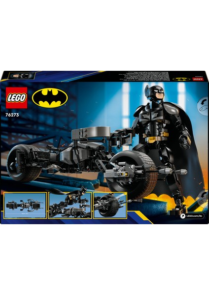 ® DC Batman™: Batman Yapım Figürü ve Bat-Pod Motosiklet 76273 - 12 Yaş ve Üzeri Süper Kahraman Sevenler için Kara Şövalye Süper Kahraman Model Yapım Seti (713 Parça)