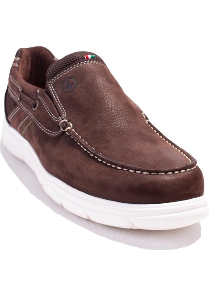 10224105BB Snap Kahve Ortopedik Günlük Erkek Deri Ayakkabı