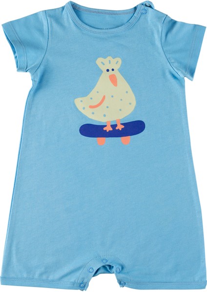 "sunny" Organik Pamuk Şort Tulum - Gök Mavi fiyatları