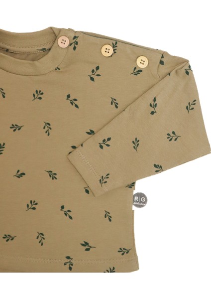 Bebek Doğal Kumaş Kanguru Model Cepli 3 Parça Set modelleri