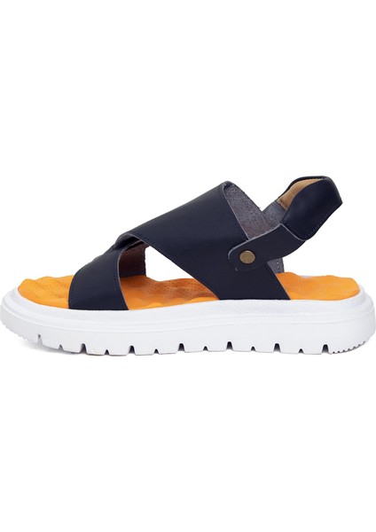 S F 2281C Filet Erkek Çocuk Deri Düz Sandalet Lacivert modelleri