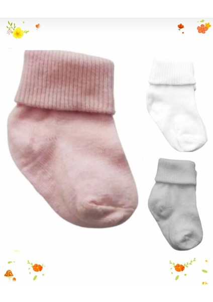 ADN Socks Bebek Asetat 6'lı Kıvrık Çorap