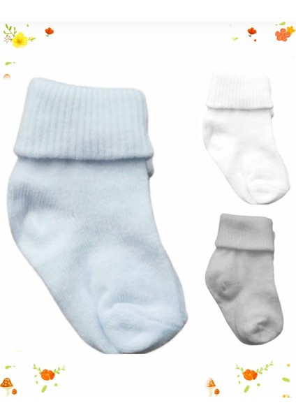 ADN Socks Bebek Asetat 6'lı Kıvrık Çorap
