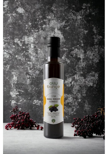 Otlu Bahçe Kara Mürver Sirkesi, Elderberry Vinegar, Sambucus Nigra 250ML.