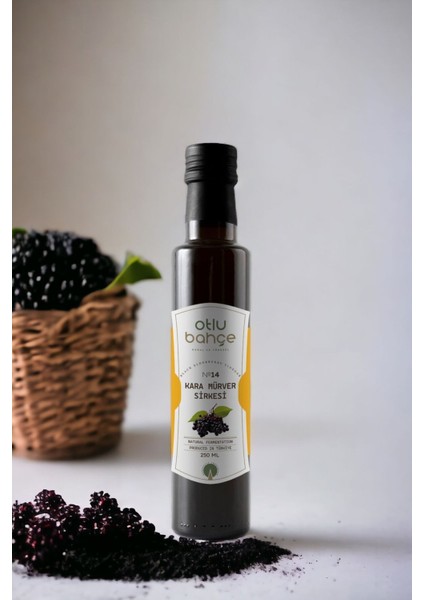 Otlu Bahçe Kara Mürver Sirkesi, Elderberry Vinegar, Sambucus Nigra 250ML.